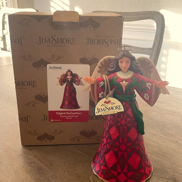 Jim Shore Heartwood Creek "Delight In The Good News" Angel Christmas Large 2018 - Picture 2 of 5